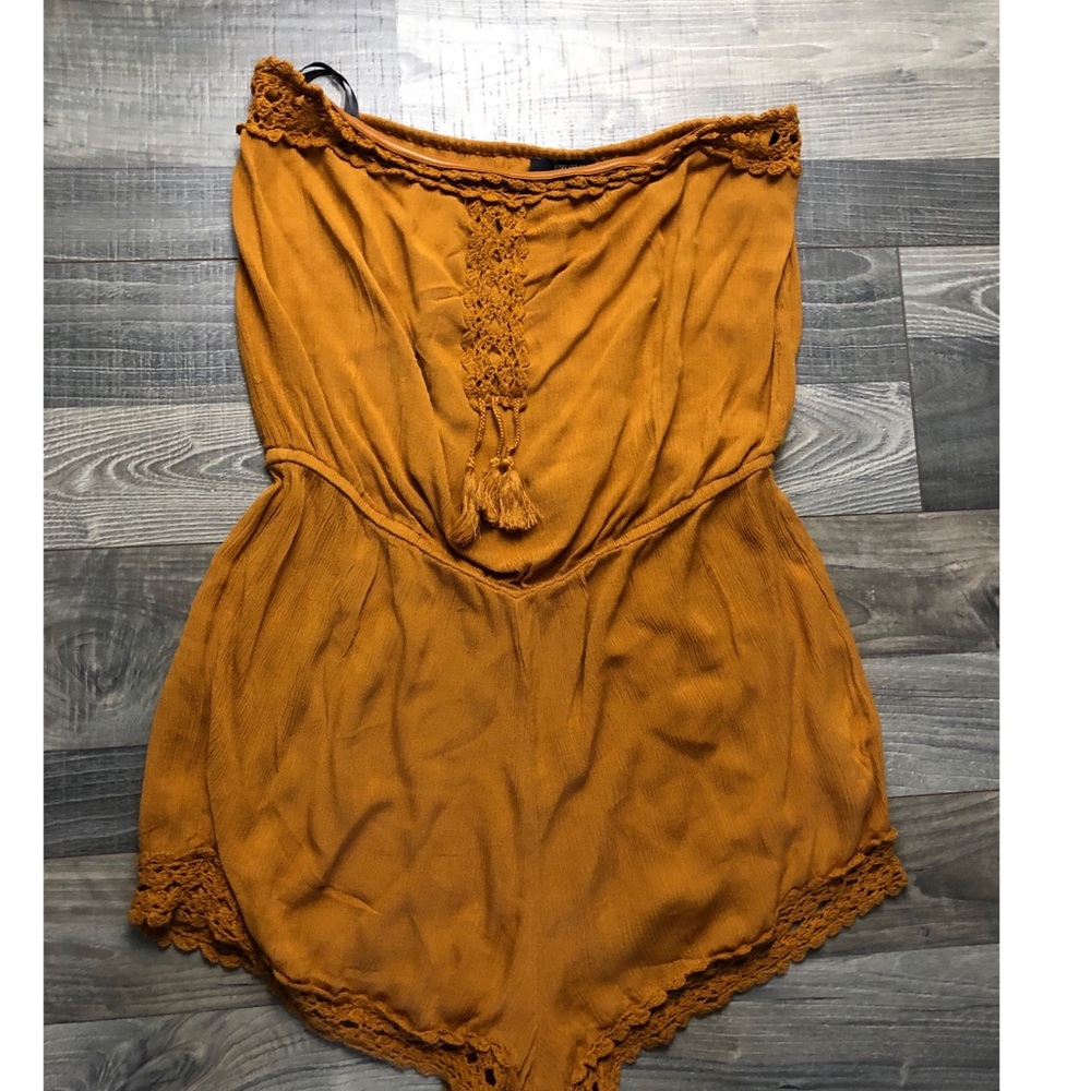 Forever 21, large, strapless crocheted romper